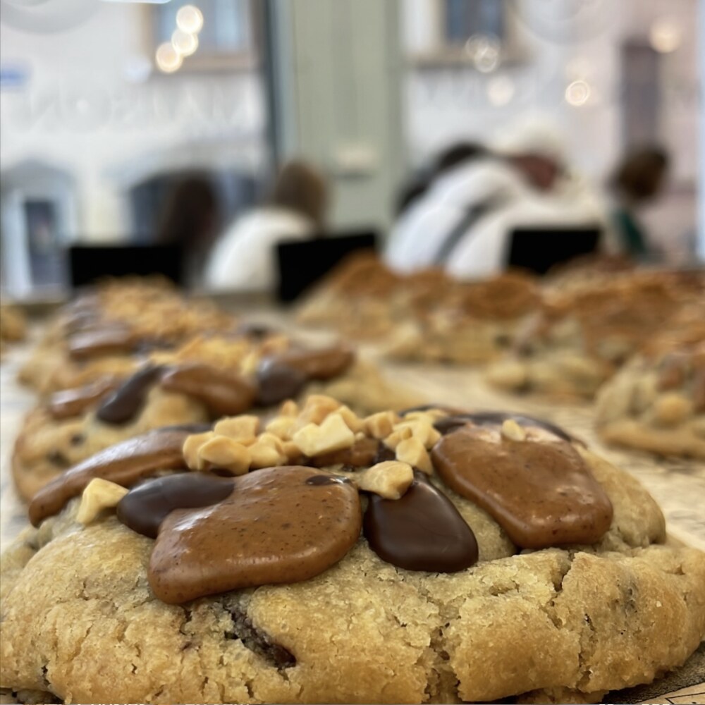 Cookie signature de Maison Safa, chocolat et caramel